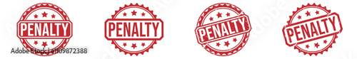PENALTY rubber stamp vector illustration on white background