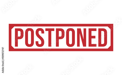 POSTPONED rubber stamp vector illustration on white background