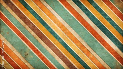 Diagonal Striped Vintage Texture Background with Aged Paper Effect