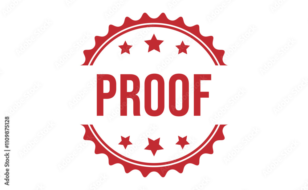 Obraz premium PROOF rubber stamp vector illustration on white background