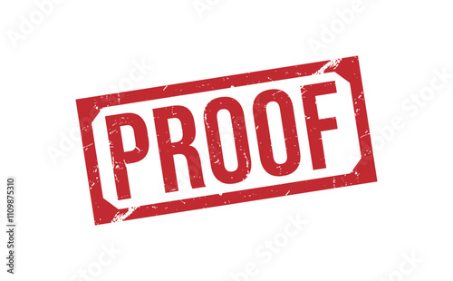 PROOF rubber stamp vector illustration on white background