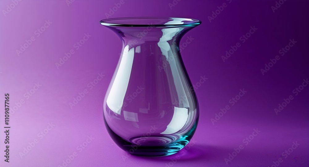 Glass Vase on Purple background design Glass Vase on Purple background design