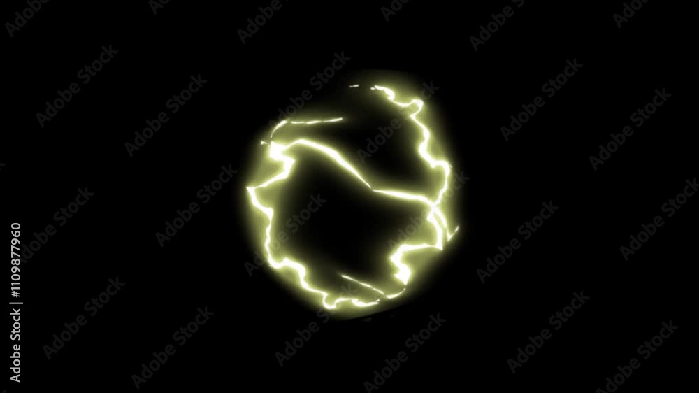 yellow lightning circular and rotating 3D abstract wall paper animation yellow lightning circular and rotating 3D abstract wall paper animation
