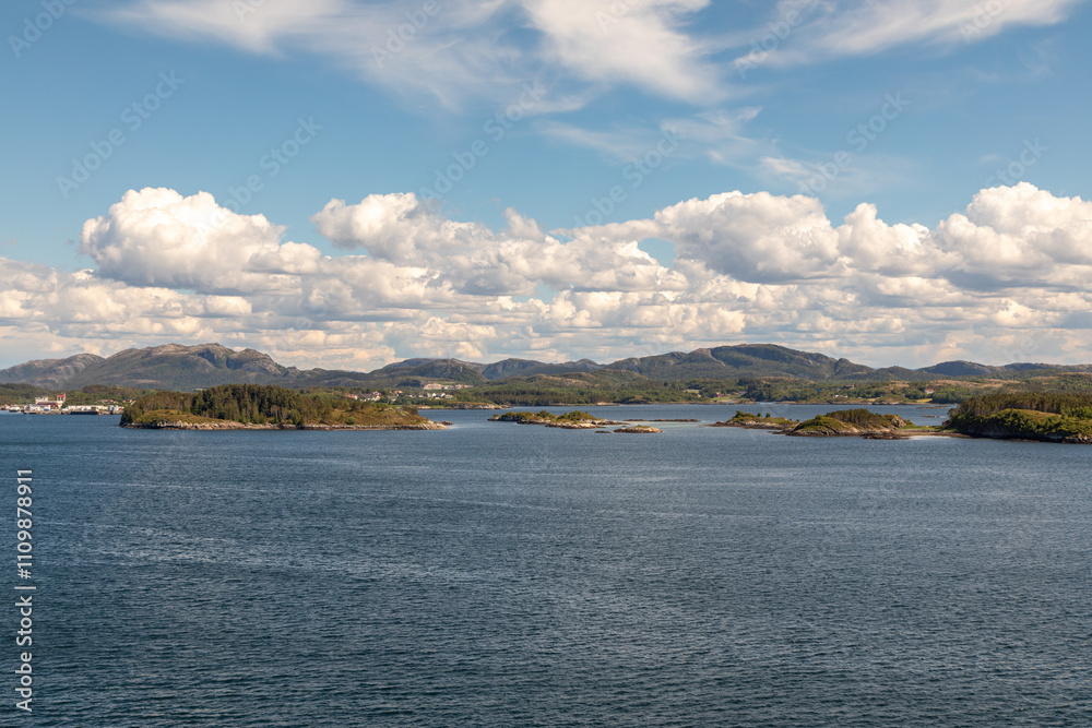 Islands near Nærøysundet strait in northern Norway on a Perfect Midsummer Day Islands near Nærøysundet strait in northern Norway on a Perfect Midsummer Day