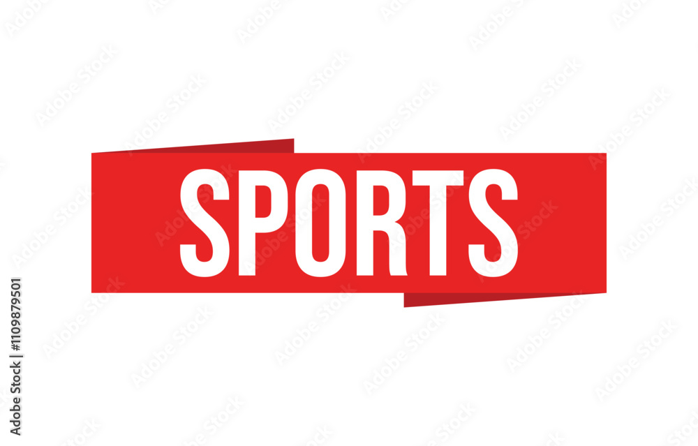 Vector illustration modern SPORTS banner, Isolated web element. Vector illustration modern SPORTS banner, Isolated web element.