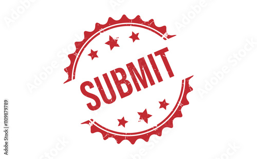 SUBMIT Red rubber stamp on white background. SUBMIT stamp sign. SUBMIT stamp.