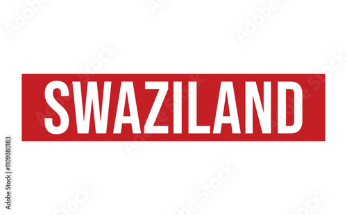 SWAZILAND Red rubber stamp on white background. SWAZILAND stamp sign. SWAZILAND stamp.