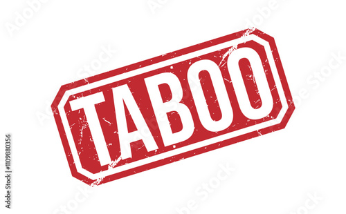 TABOO rubber stamp on white background. TABOO Stamp.