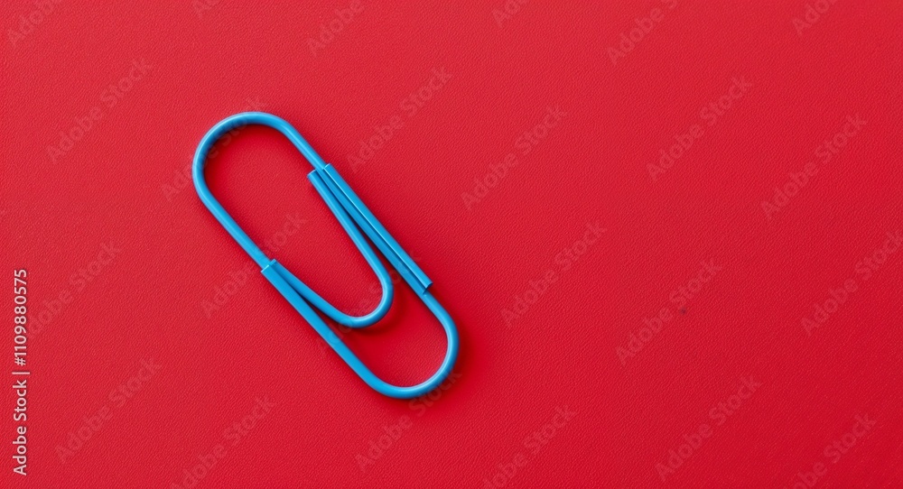 Paper Clip on Red background design Paper Clip on Red background design