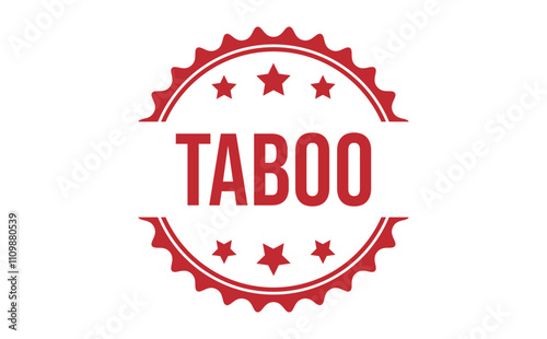 TABOO rubber stamp vector illustration on white background