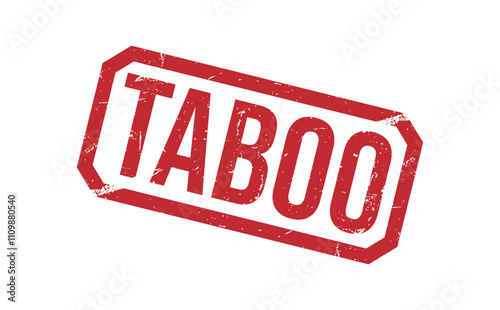 TABOO rubber stamp vector illustration on white background