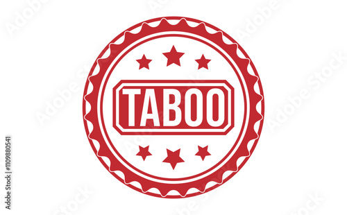 TABOO rubber stamp vector illustration on white background