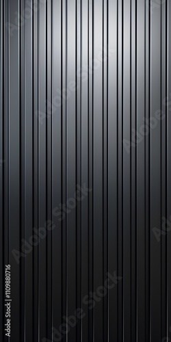 A smooth, metallic surface with vertical grooves, likely used for industrial or design purposes.