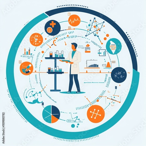 Oncology Clinic Infographic with Data Visualization