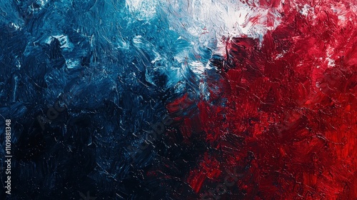 Wallpaper Mural Abstract Impasto Painting Blue Red White Hues Torontodigital.ca