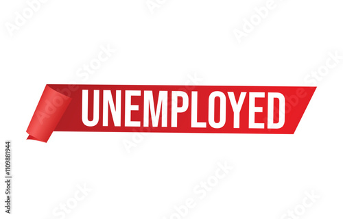 Unemployed banner design. Unemployed icon. Flat style vector illustration.