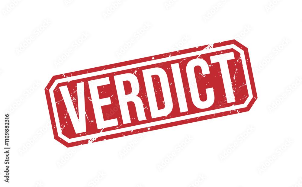 VERDICT rubber stamp on white background. VERDICT Stamp. VERDICT rubber stamp on white background. VERDICT Stamp.