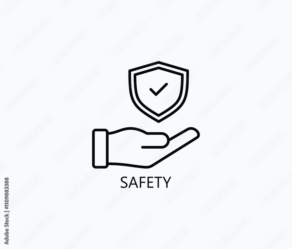 Safety Vector, Icon Or Logo Sign Symbol Illustration 
