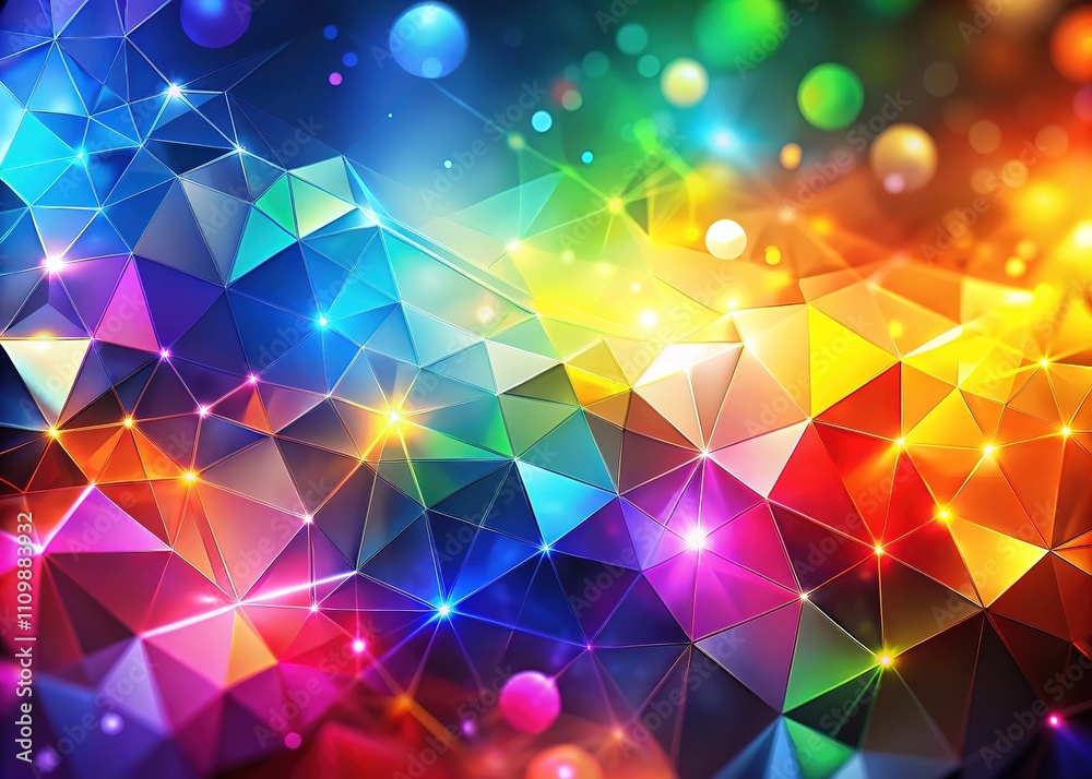 Abstract Geometric Shapes Bokeh Backgrounds - Colorful Art Abstract Geometric Shapes Bokeh Backgrounds - Colorful Art