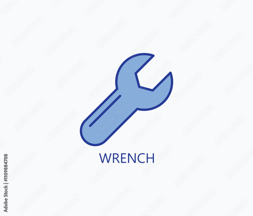 Wrench vector, icon or logo sign symbol illustration Wrench vector, icon or logo sign symbol illustration
