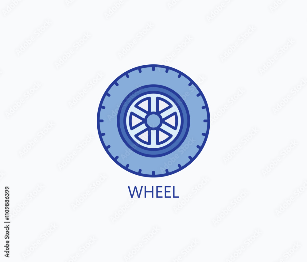 Wheel vector, icon or logo sign symbol illustration Wheel vector, icon or logo sign symbol illustration