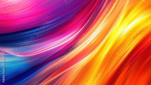 Abstract Colorful Swirling Lines Dynamic Design