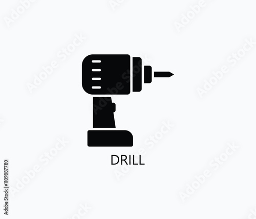 Drill Vector, Icon Or Logo Sign Symbol Illustration 