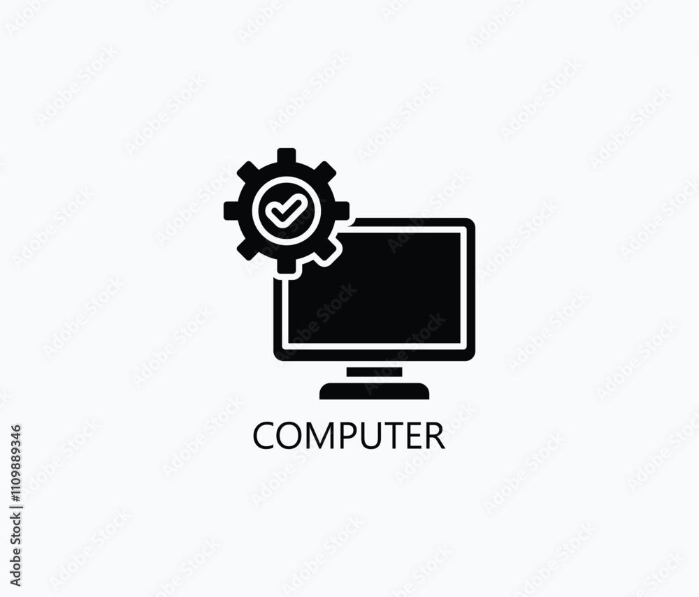 Computer Vector, Icon Or Logo Sign Symbol Illustration Computer Vector, Icon Or Logo Sign Symbol Illustration