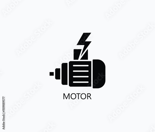 Canvas Print Motor Vector, Icon Or Logo Sign Symbol Illustration