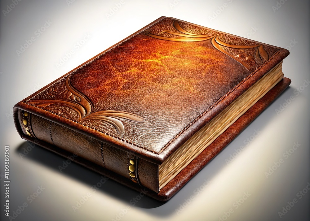 Night Photography Leather Book Cover Isolated White Background