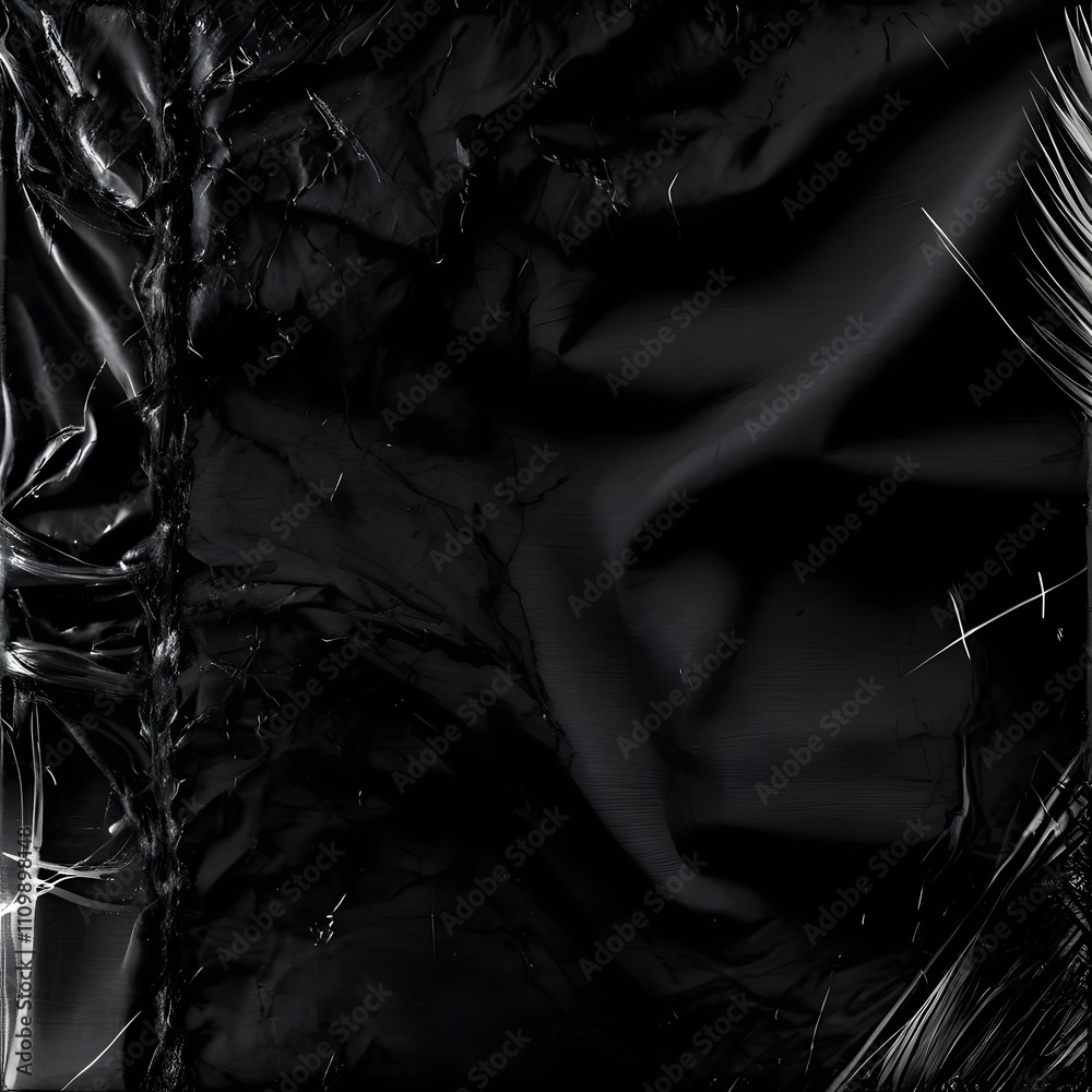 Obraz premium Vinyl Album Cover Overlay with Abstract Monochrome Eclipse Art Evoking Depth .