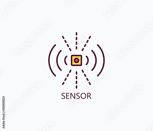 Sensor Vector, Icon Or Logo Sign Symbol Illustration 