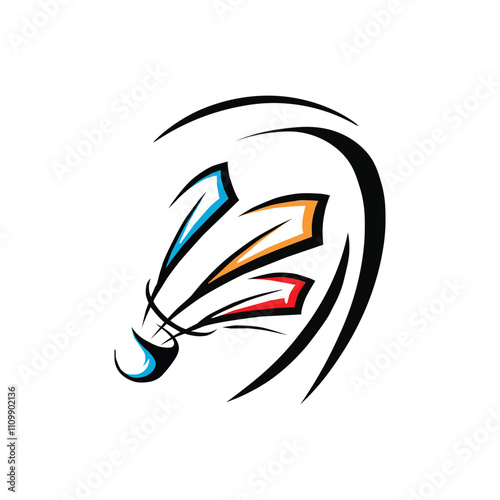 Badminton logo illustration. Suitable for those of you who like minimalist but cool designs