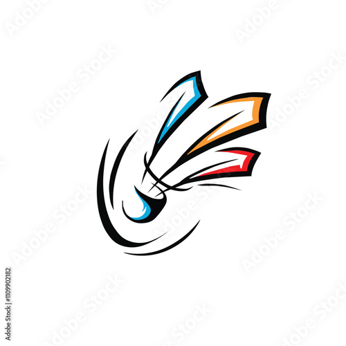 Badminton logo illustration. Suitable for those of you who like minimalist but cool designs