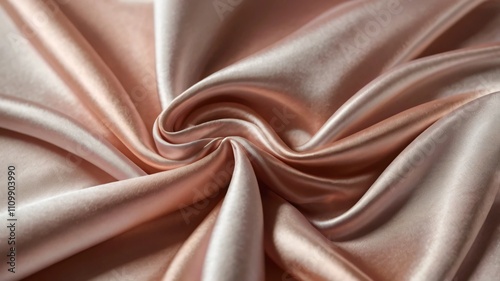 AI GENERATE background, A flowing silk fabric with gradients transitioning between rose gold and white
