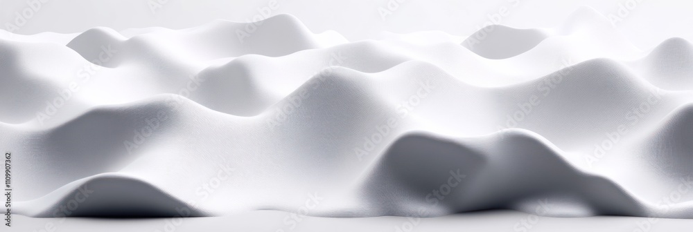 Fototapeta premium Abstract white landscape with soft, flowing textures.