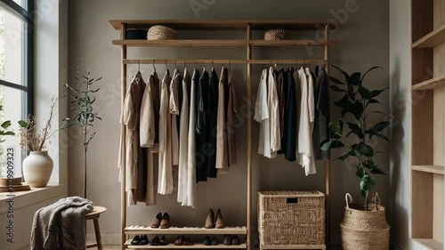clothes hanger in a wardrobe