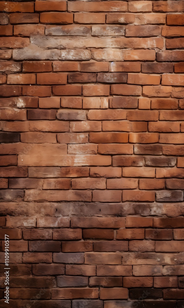 Fototapeta premium Brown brick wall texture background, brick wall seamless pattern