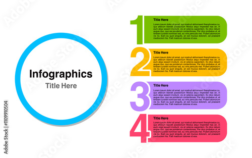 Four section infographic presents data with titles and descriptive text.