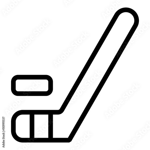 Ice hockey icon. Vector line icon