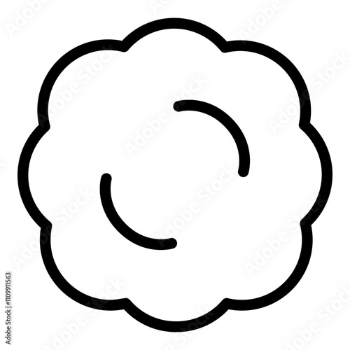 Snowball icon. Vector line icon
