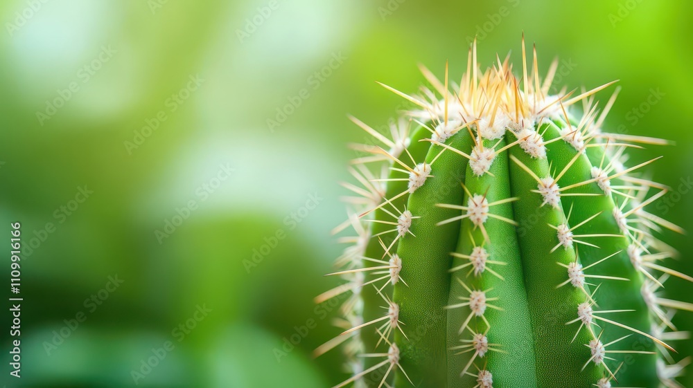 Obraz premium Close-up of cactus showcasing tiny spines.