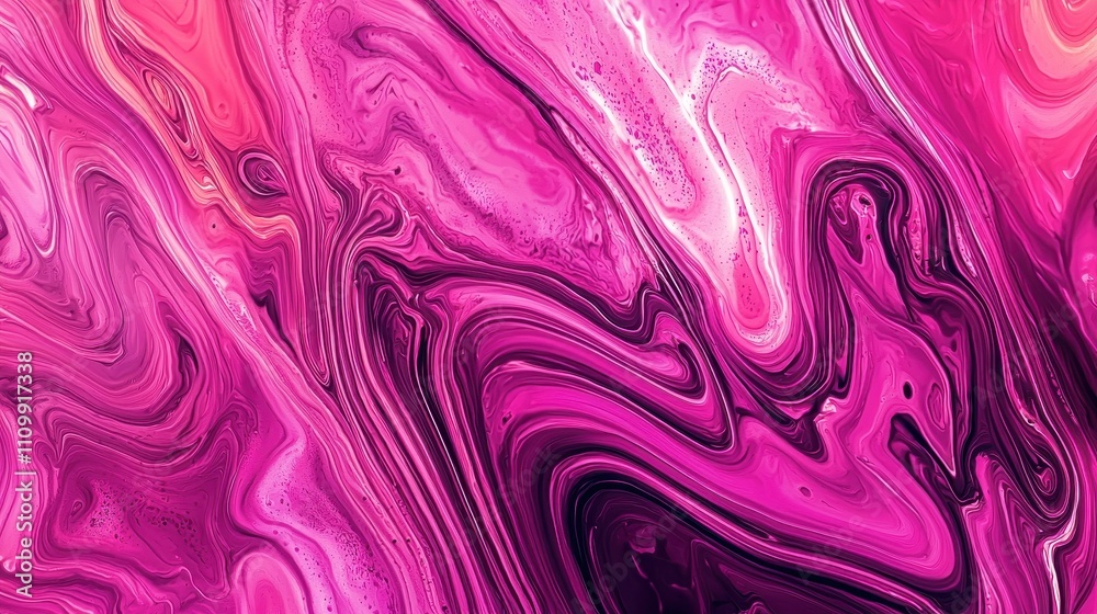 Fototapeta premium Abstract Swirling Pink and Purple Paint Texture