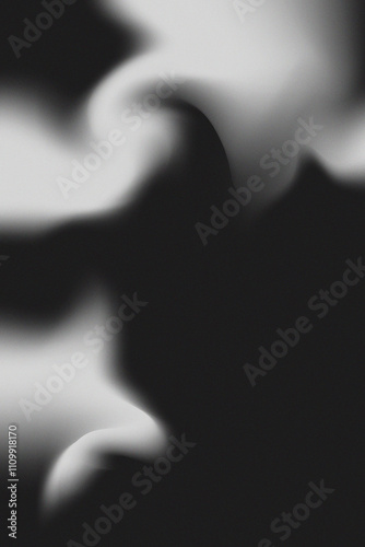Vertical trendy black and white gradient with noise texture 