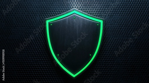 A glowing green shield symbolizes privacy, anti-tracking technology, and secure digital protection against cyber threats in modern networks.
