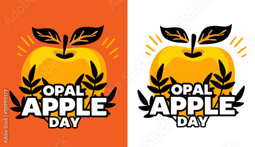 national opal apples day with yellow opal apple