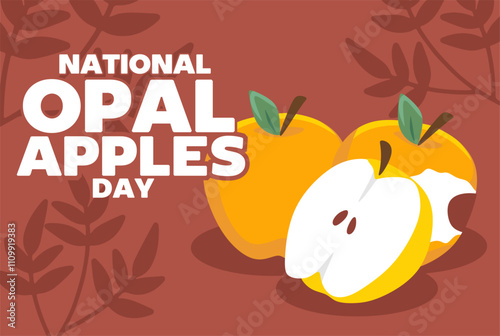 national opal apples day with yellow opal apple