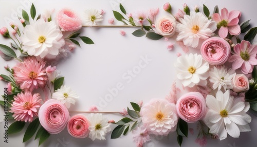 Wallpaper Mural Lovely pink and white flower arrangement. Perfect for wedding invitations or romantic designs. Torontodigital.ca