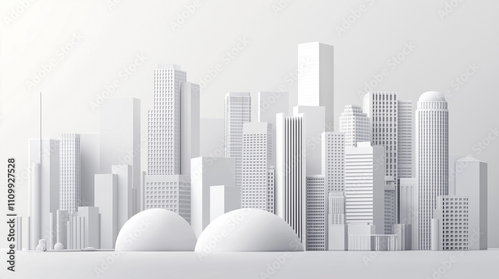Fototapeta premium Sleek and Modern A Monochromatic Architectural Harmony