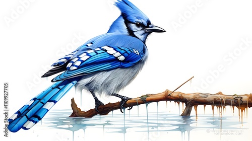blue jay on a branch
